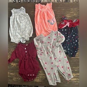 Bundle of size 3-6 baby girl clothes